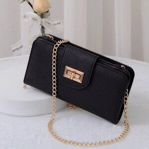 Convertible Crossbody Wallet with Chain Strap